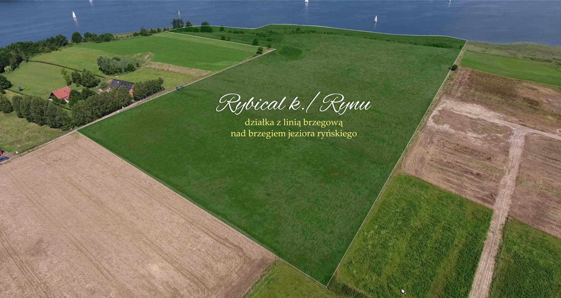 działka z linią brzegową rybical ryn